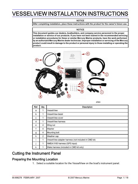 VESSELVIEW INSTALLATION INSTRUCTIONS 